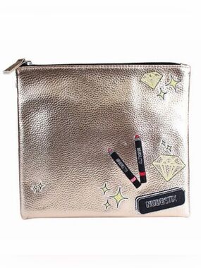 NUDESTIX NWOT Cosmetic‎ Makeup Travel Bag in Pink Chrome